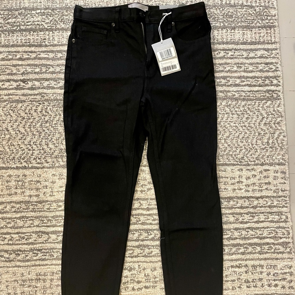 Everlane black high rise skinny jeans 28 ankle NEW